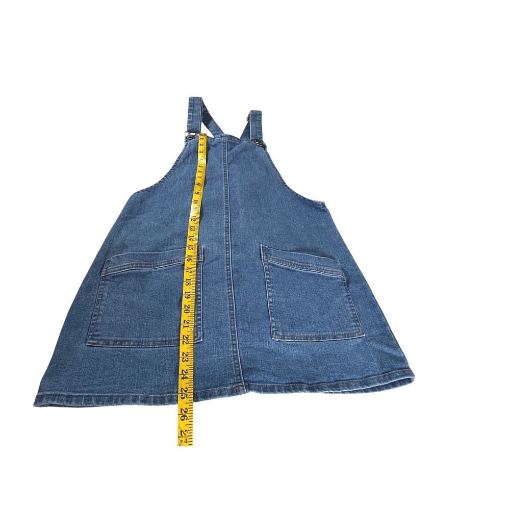 No Boundaries Girls Denim Pinafore Dress‎ Bib Overalls Blue Size S 3-5 - Picture 2 of 6
